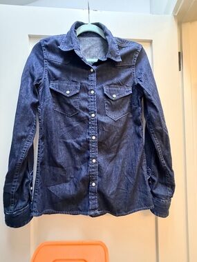 AG Denim - Dark Blue Denim Button-Up Shirt - Small - BNWOT